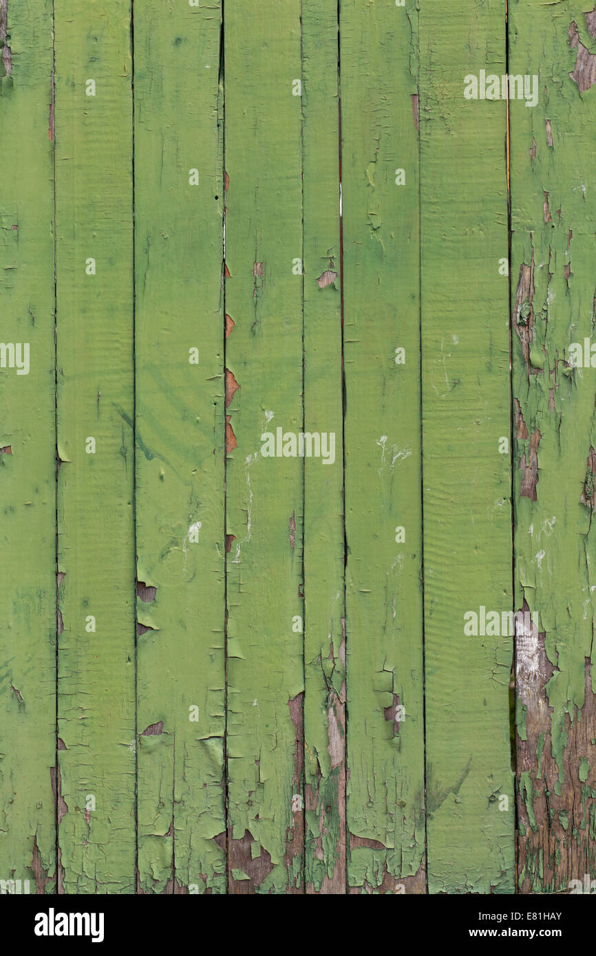 Old wooden fence with peeling green paint Stock Photo - Alamy