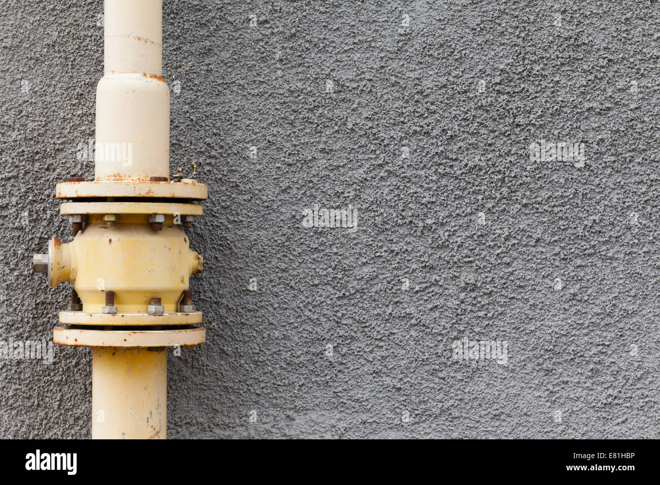 gray wall gas pipe rust points Stock Photo Alamy
