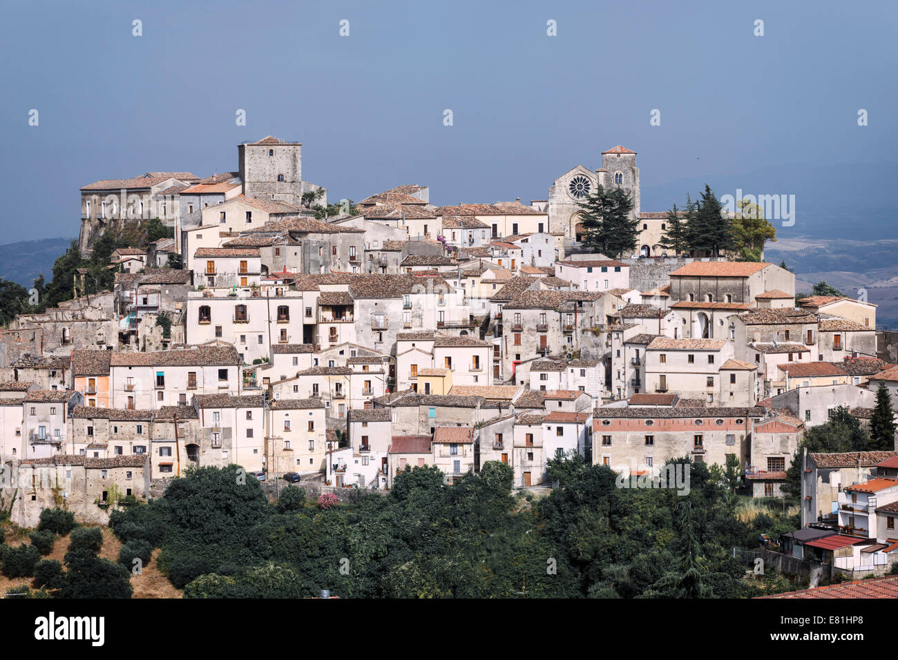 View of the medieval town of Altomonte, Calabria, Italy. Stock Photo