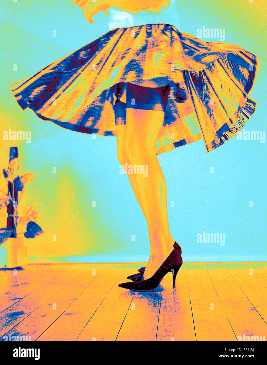 Swirling skirt Stock Photo