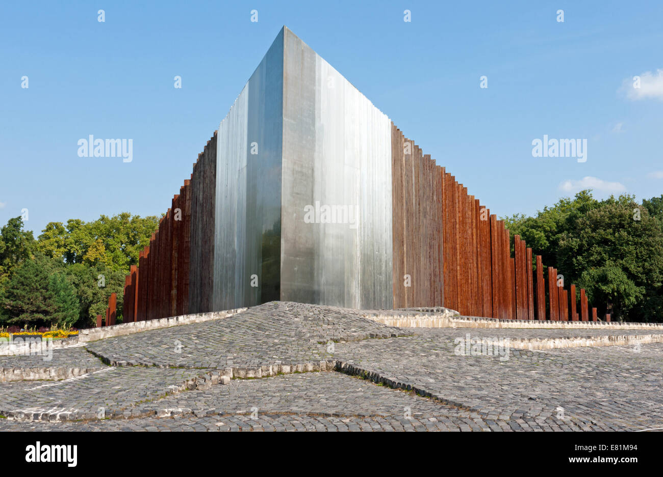 Monument of the 1956 revolution in the City Park, Budapest, Hungary Stock Photo