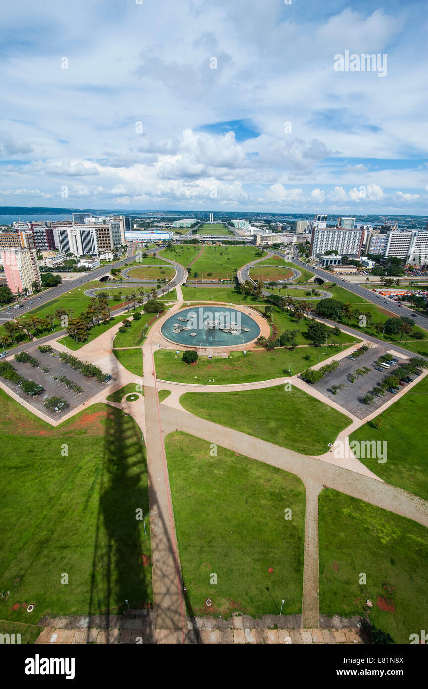 View from the Television Tower over Brasília, Brazil Stock Photo