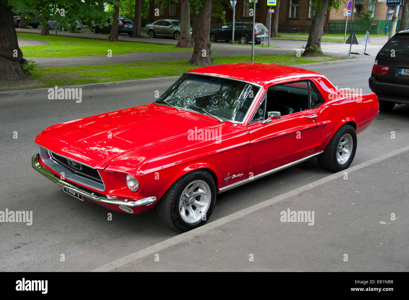 Classic car, Ford Mustang, Pärnu, Estonia, Baltic States Stock Photo