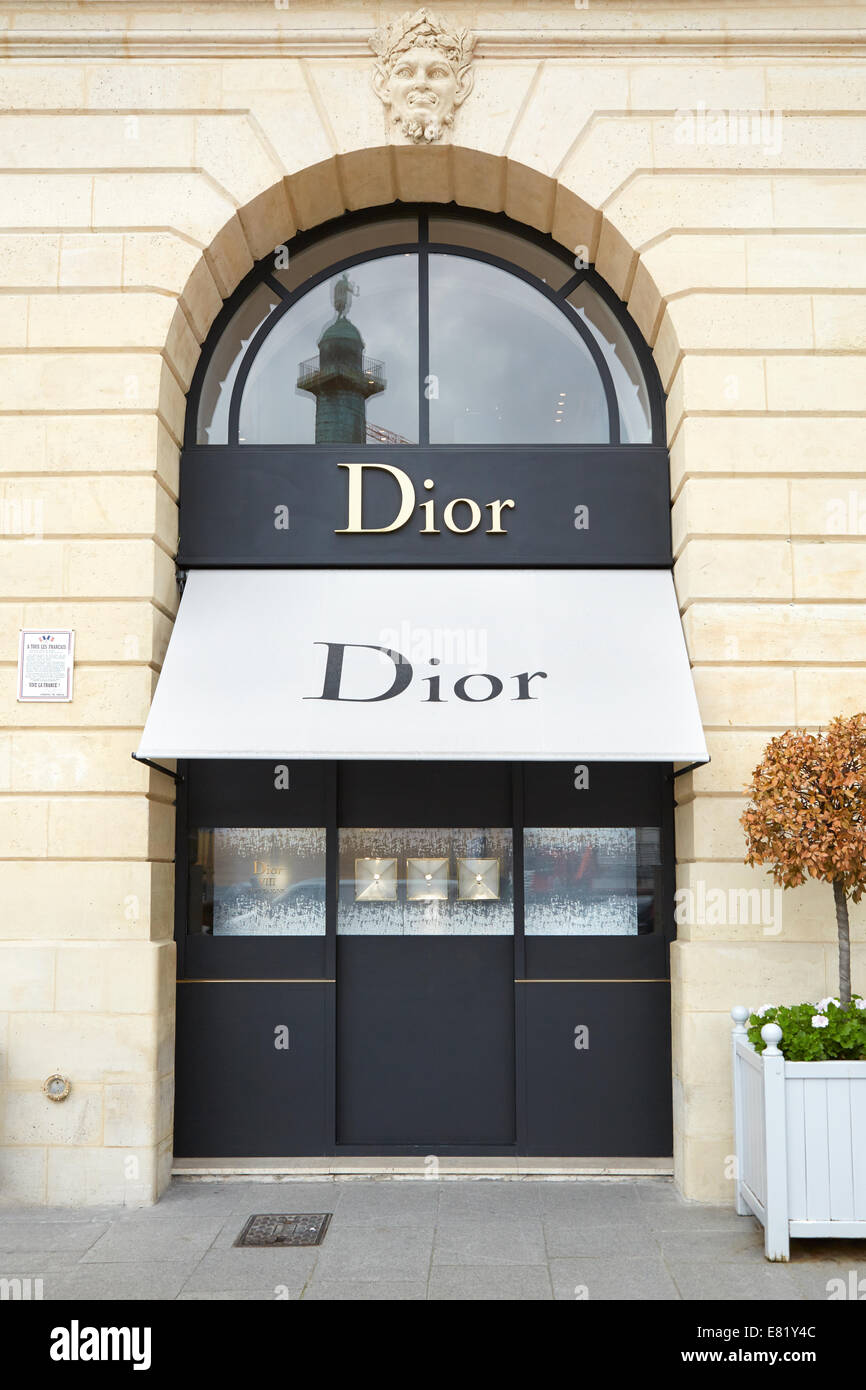 Dior shop in place Vendome in Paris Stock Photo