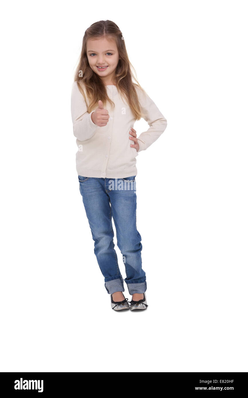 Smiling girl looking at the camera Stock Photo - Alamy