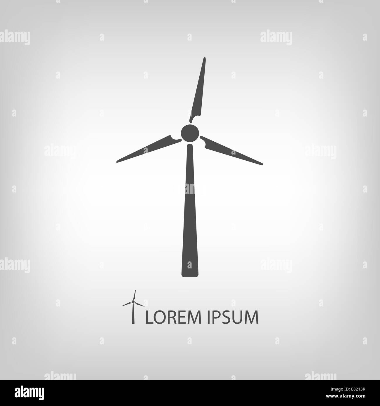 Grey wind turbine Stock Photo