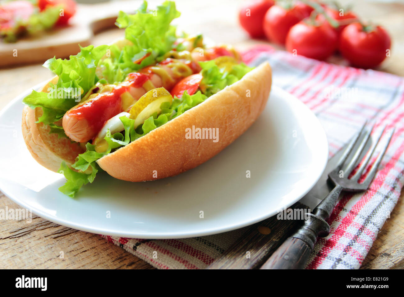 Hot dog Stock Photo