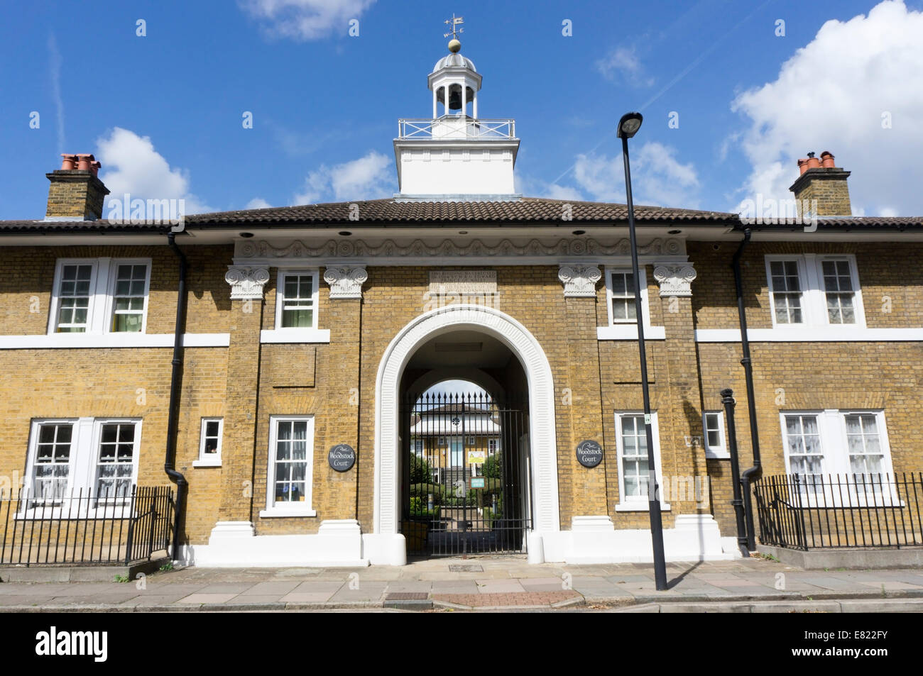 Housing for retired employees of the Duchy of Cornwall Estate in South London. Stock Photo