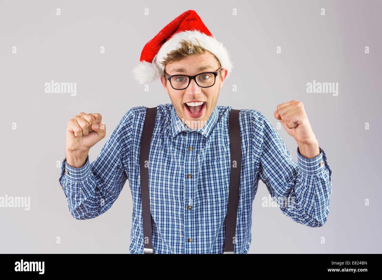 Portrait male wearing santa hi-res stock photography and images - Alamy