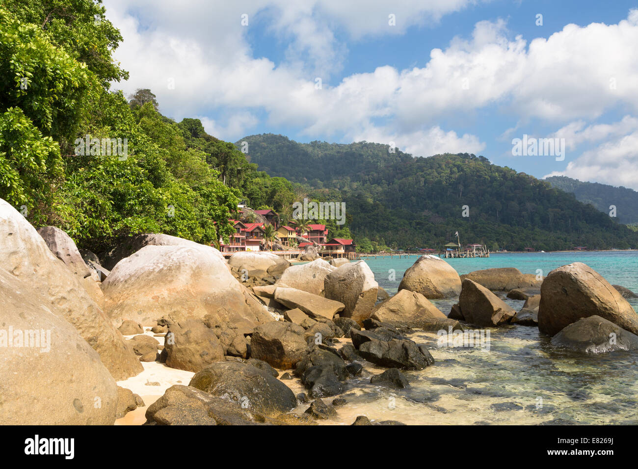 Tioman island is a popular travel destination in Malaysia east coast Stock Photo
