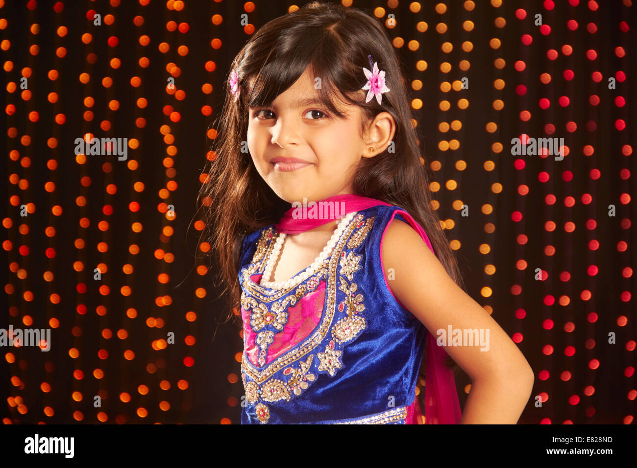 indian child diwali Festival Stock Photo