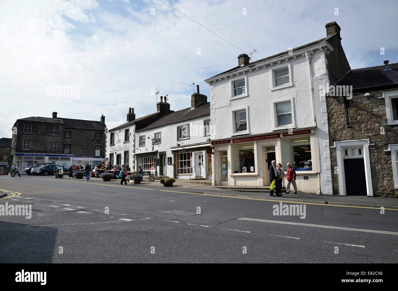 The High Street in Settle, Yorkshire Stock Photo