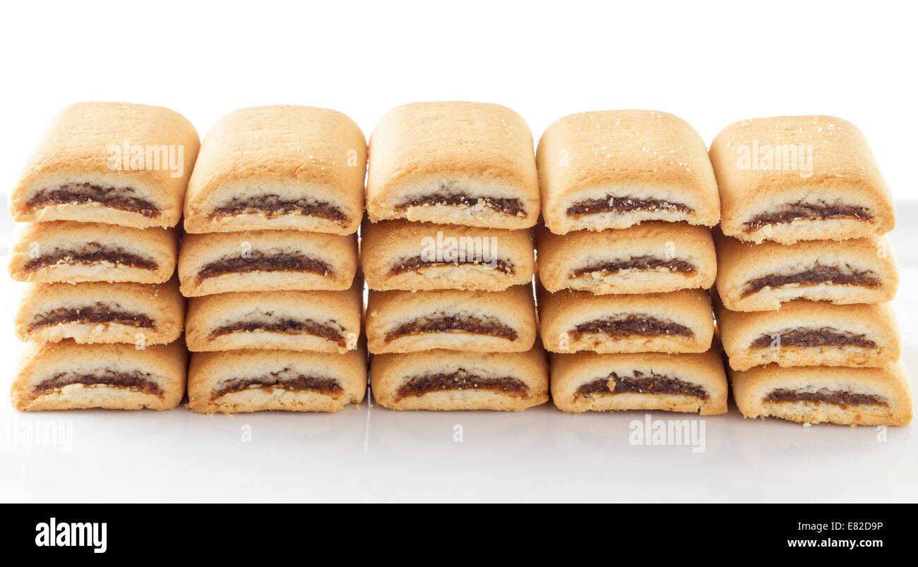 Fig Roll Biscuits Stock Photo
