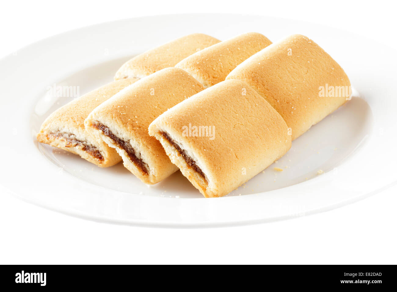 Fig Roll Biscuits Stock Photo