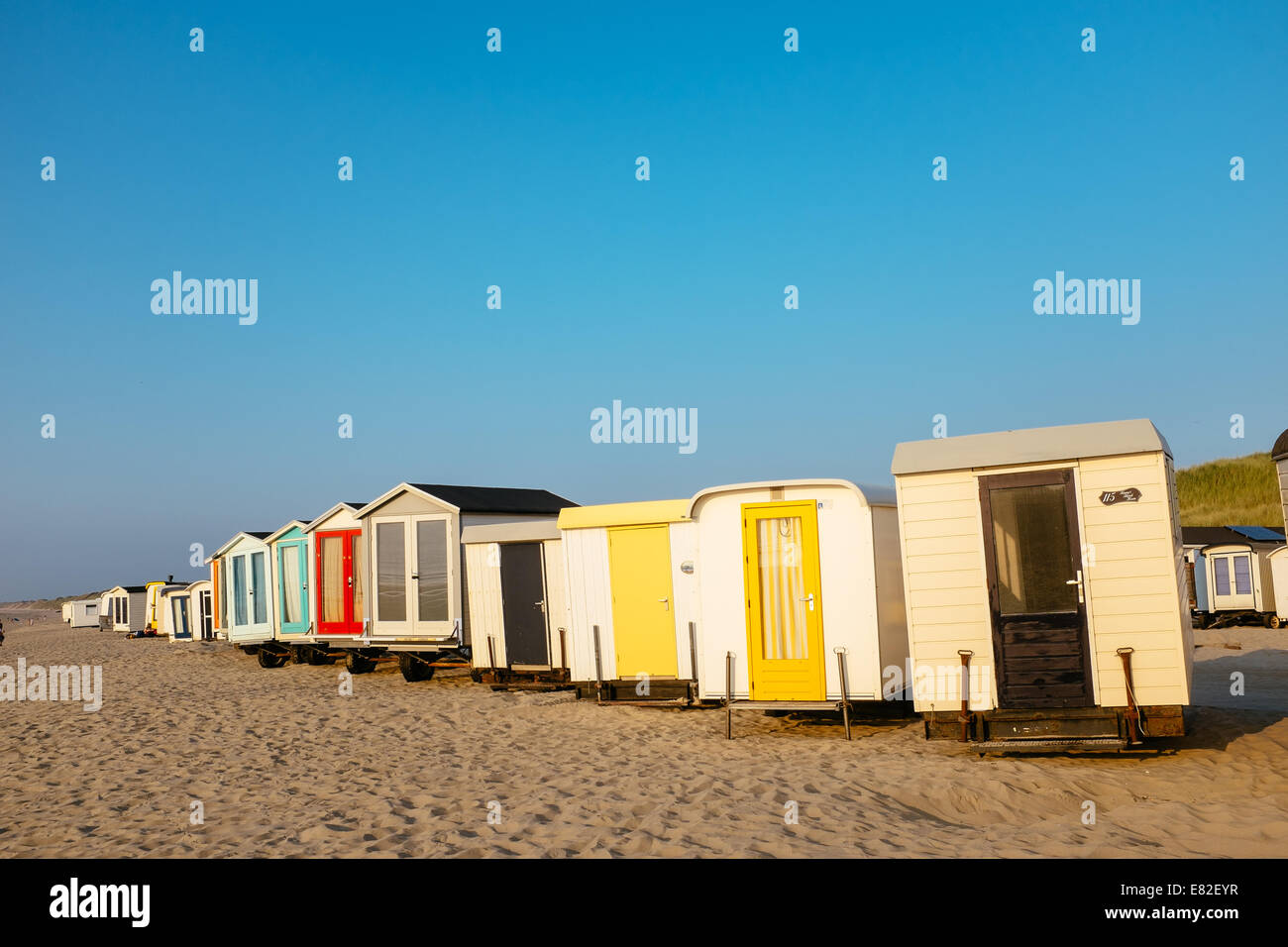 beach trailers , Zandvoort, The Netherlands Stock Photo
