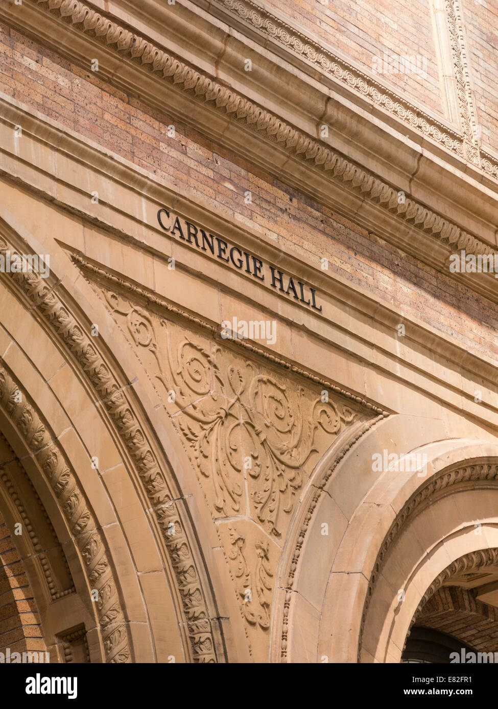 Main Entrance,Carnegie Hall, NYC Stock Photo