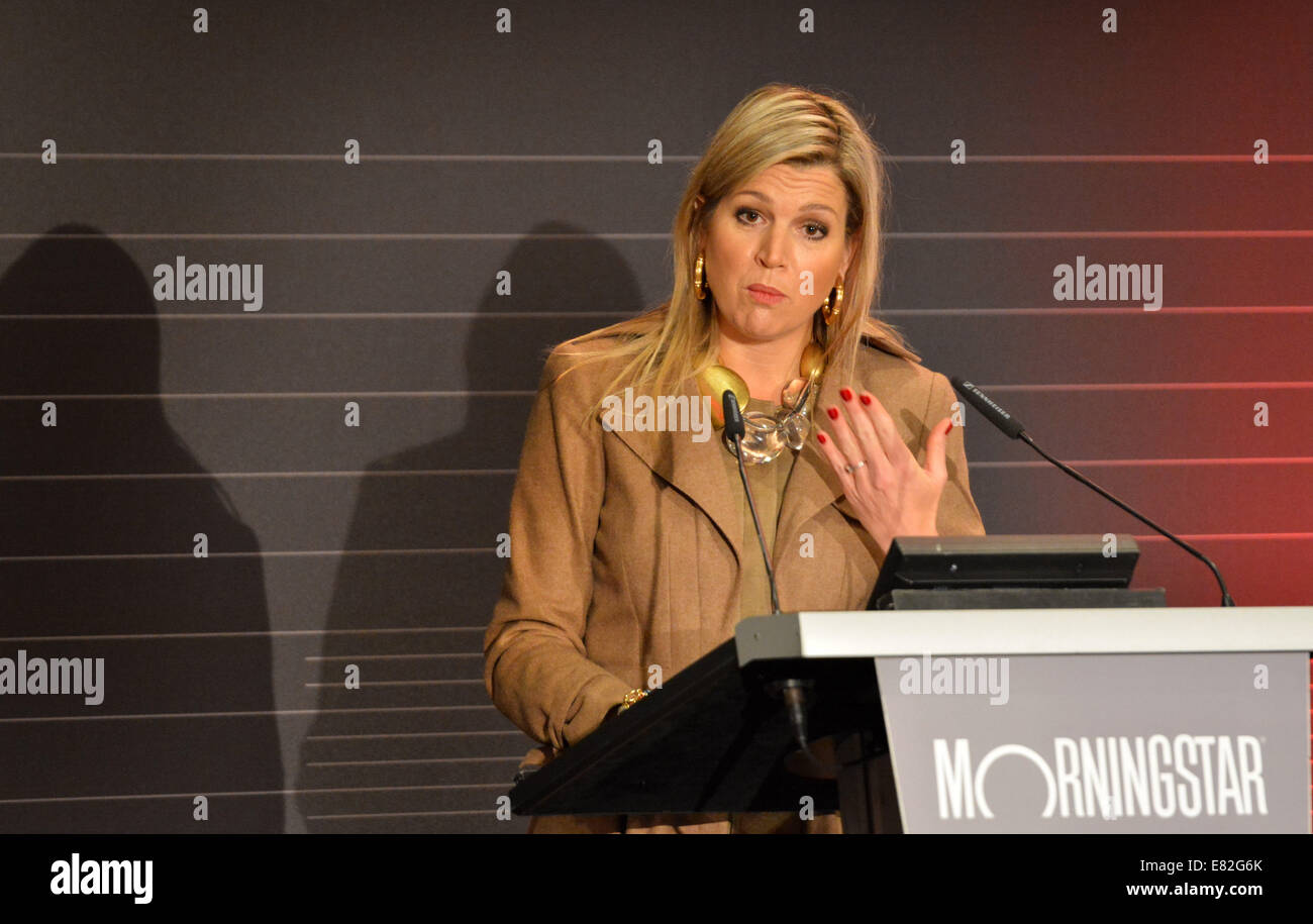 Queen Maxima of the Netherlands attending as a special advocate of the