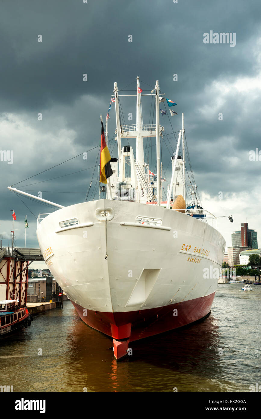 Germany, Hamburg, museum ship Cap San Diego Stock Photo