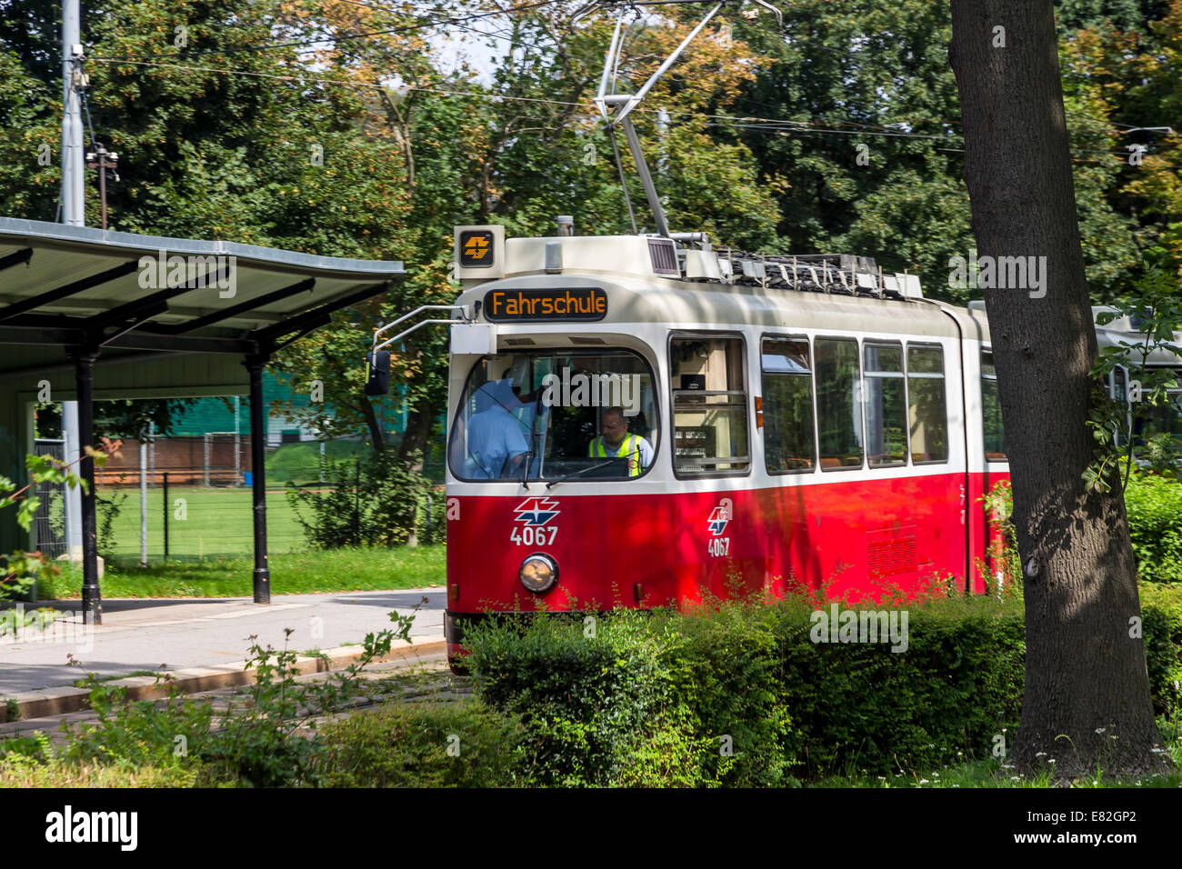 Austria, Vienna, view to driving school tramway Stock Photo