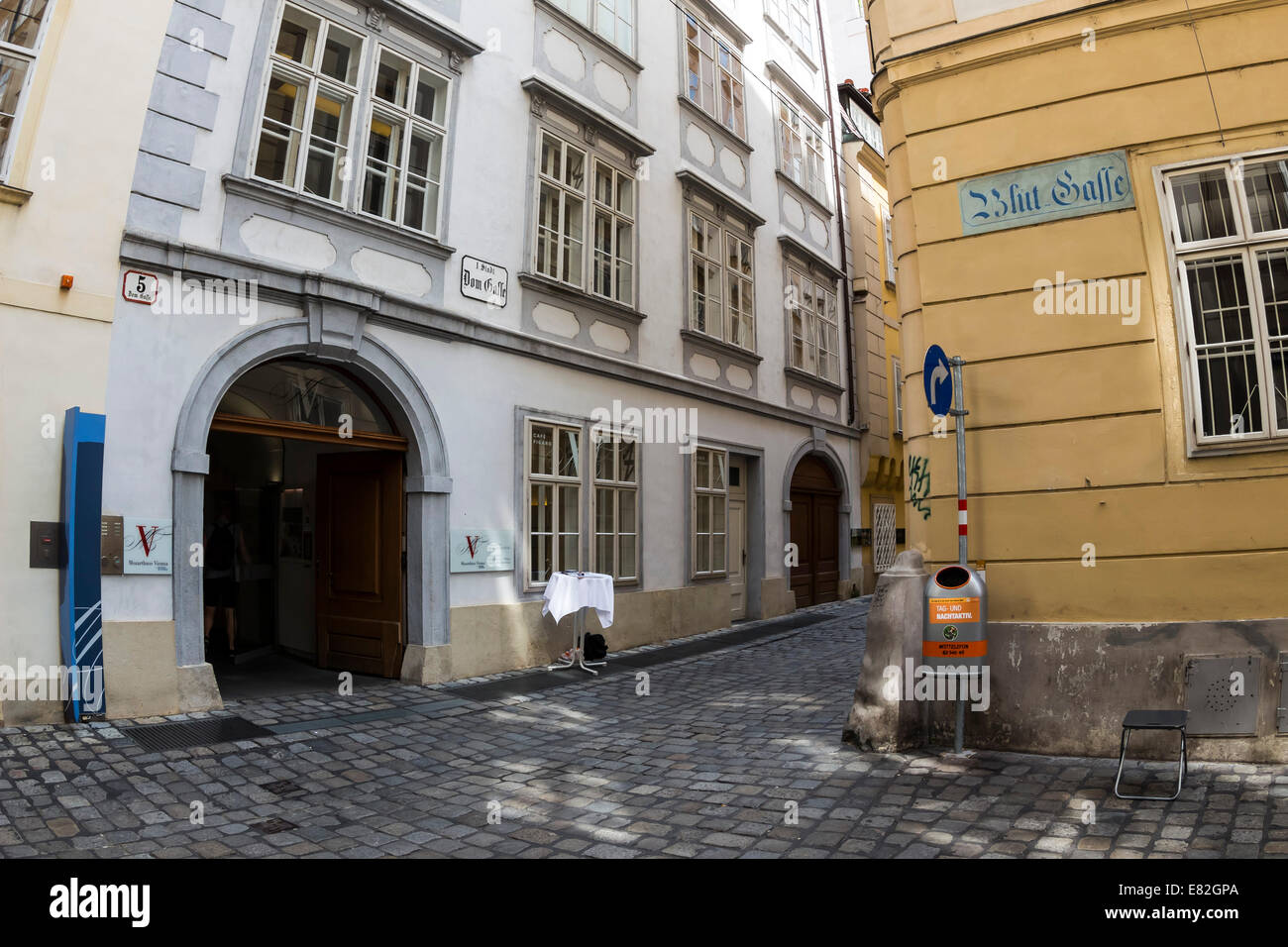 Austria, Vienna, view to Mozart House Stock Photo