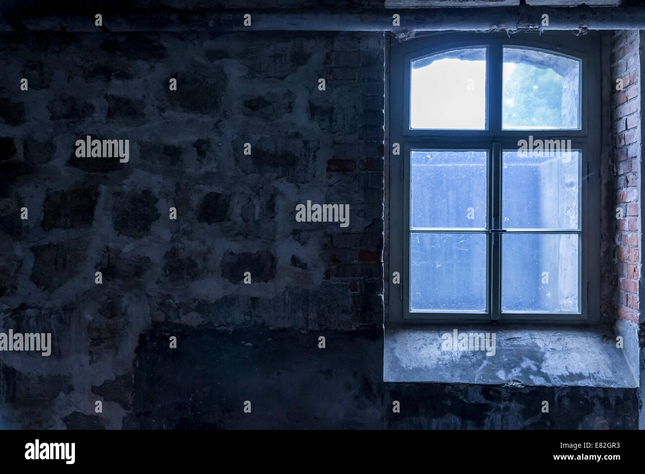 Austria, Mauthausen concentration camp, window Stock Photo