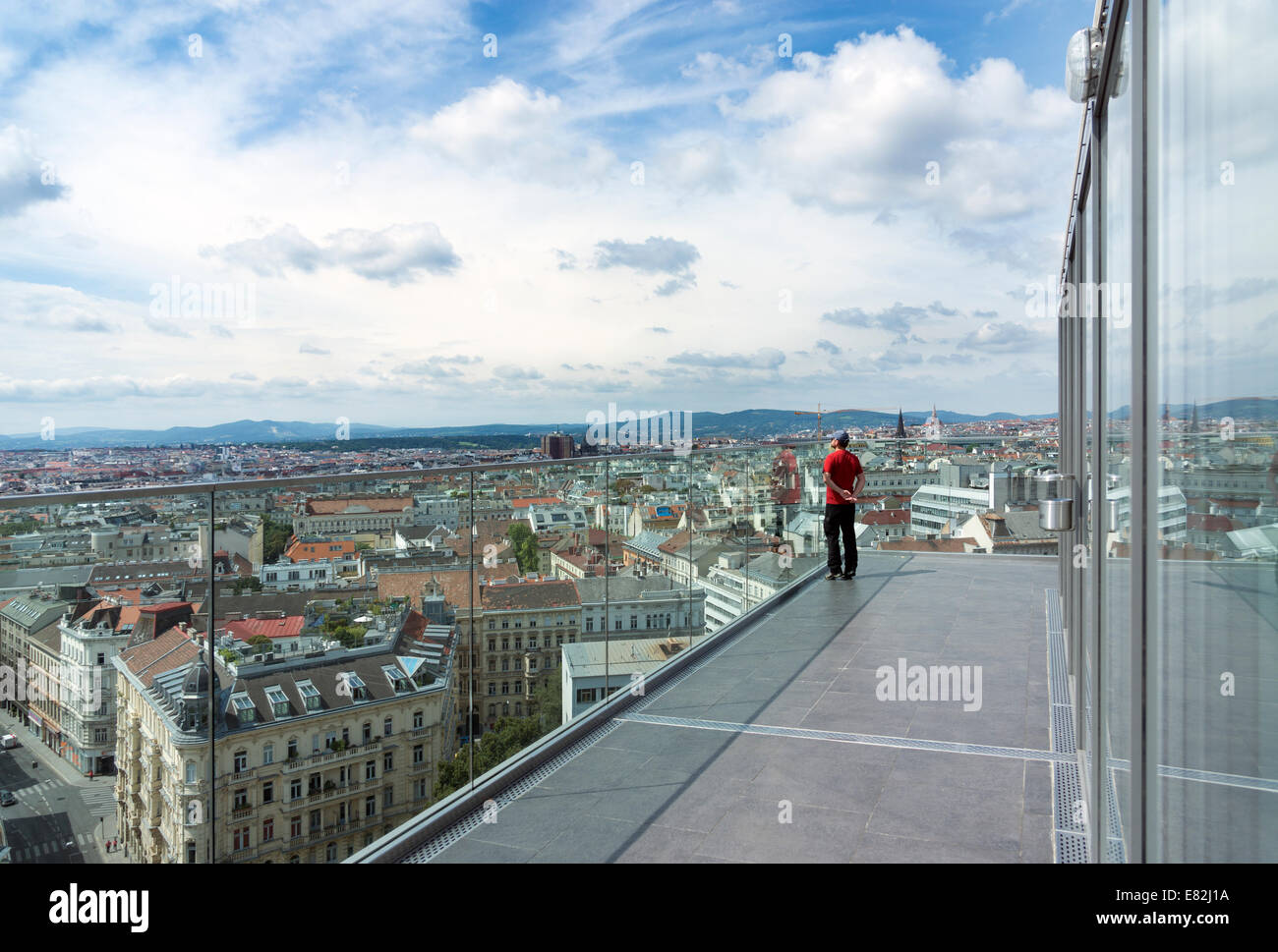 Austria, Vienna, cityscape from Haus des Meeres observation platform Stock Photo