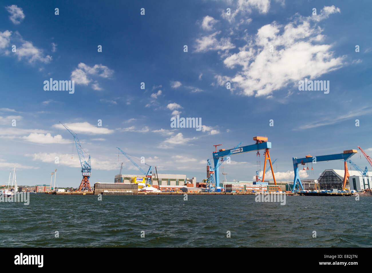 Germany, Schleswig-Holstein, Kiel, Harbour, Howaldtswerke Deutsche Werft Stock Photo
