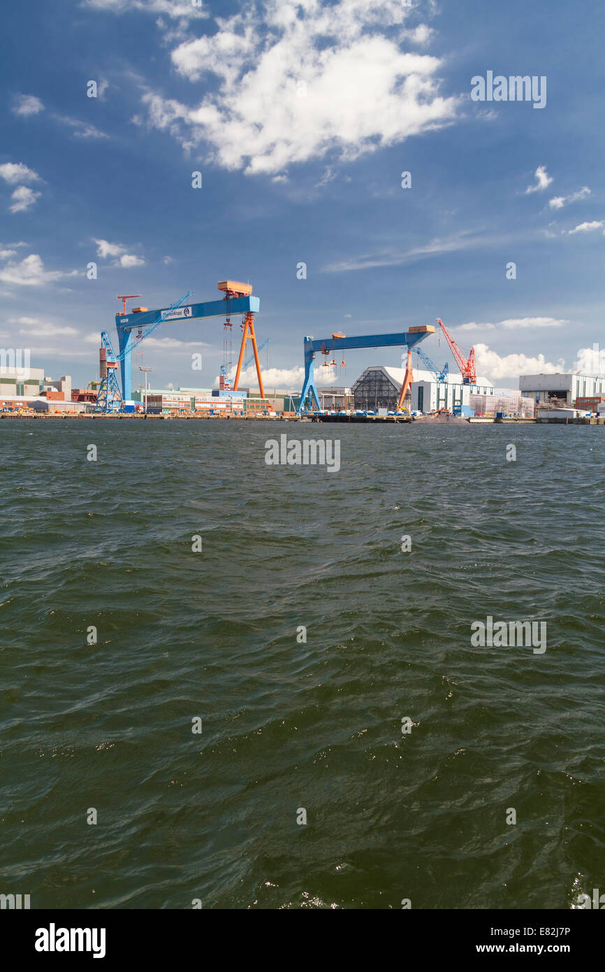 Germany, Schleswig-Holstein, Kiel, Harbour, Howaldtswerke Deutsche Werft Stock Photo