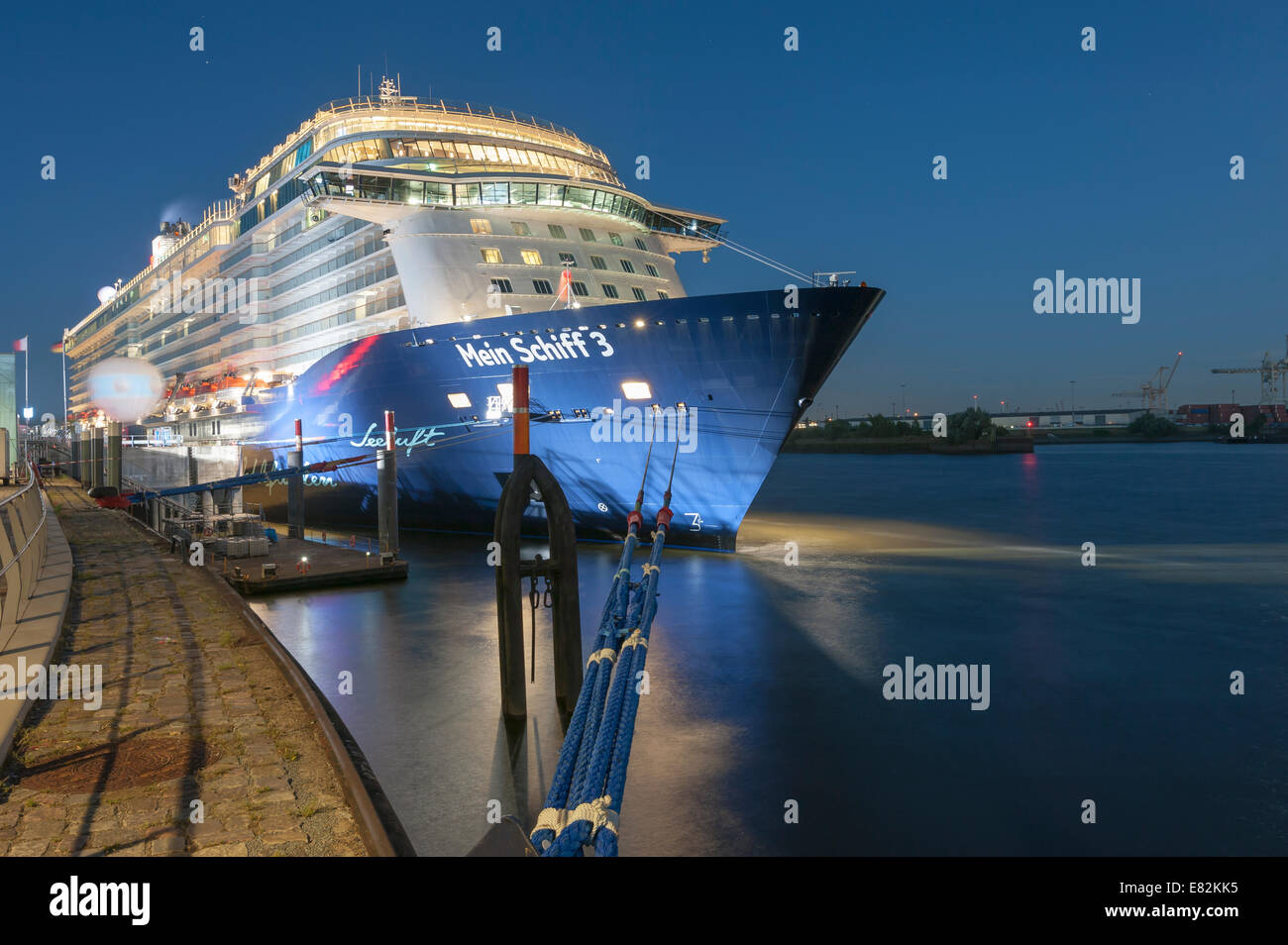 Germany Hamburg Cruise Liner Mein Schiff 3 Stock Photo