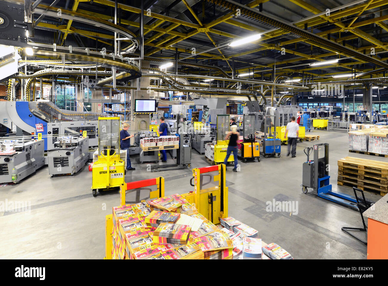 Germany, Printing company, Inserting of inserts with JetFeeder Stock