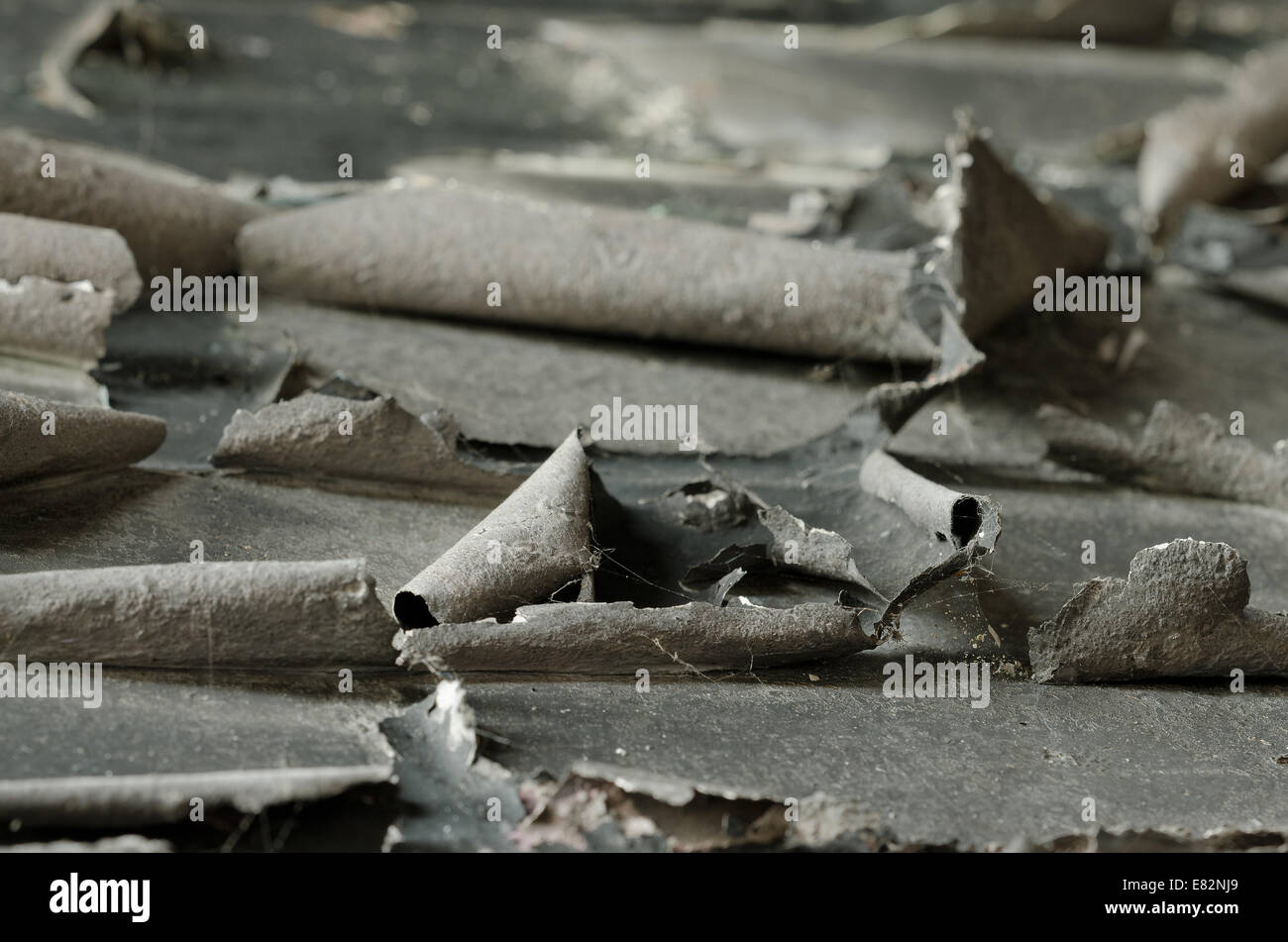 peeling paint gloss and emulsion due to fire inside a house with sooty