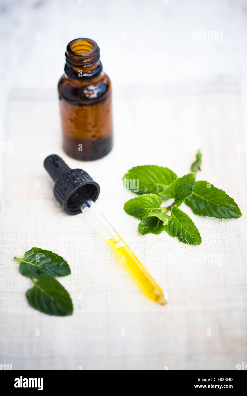 Essential oil of peppermint Stock Photo Alamy
