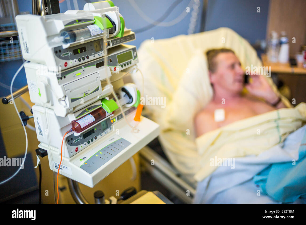 Bone marrow autotransplant, Pitie-Salpetriere hospital, France. Stock Photo