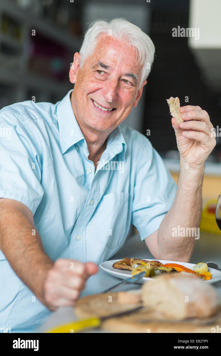 Man having lunch. Stock Photo