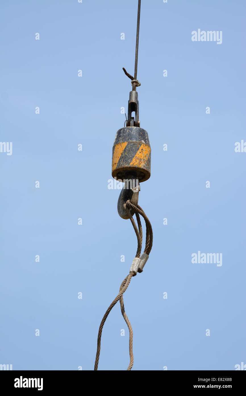 Main Hook Block of a Crane in Thailand Stock Photo Alamy
