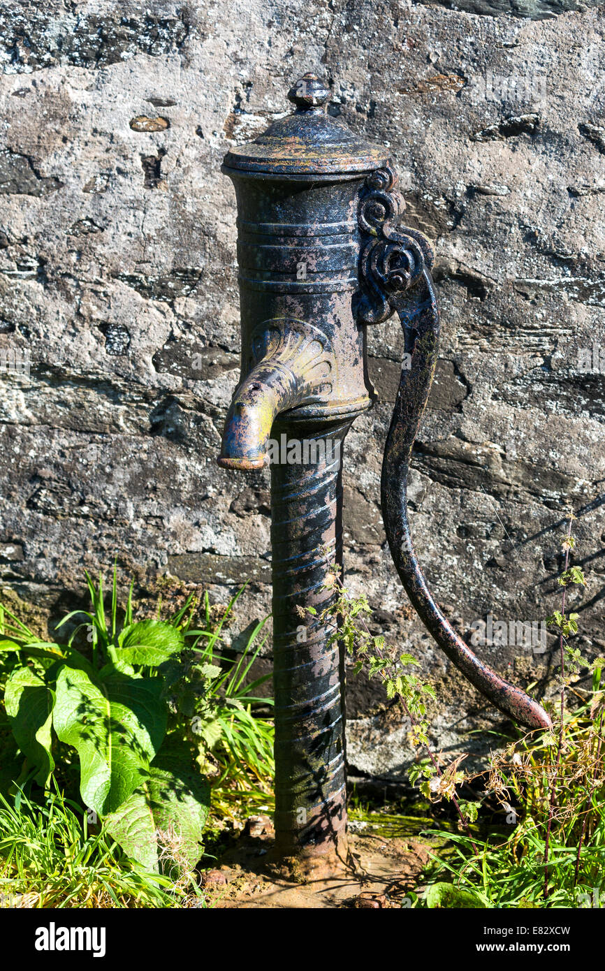 Old farmhouse water pump. Island of Rothesay Scotland Uk Stock Photo