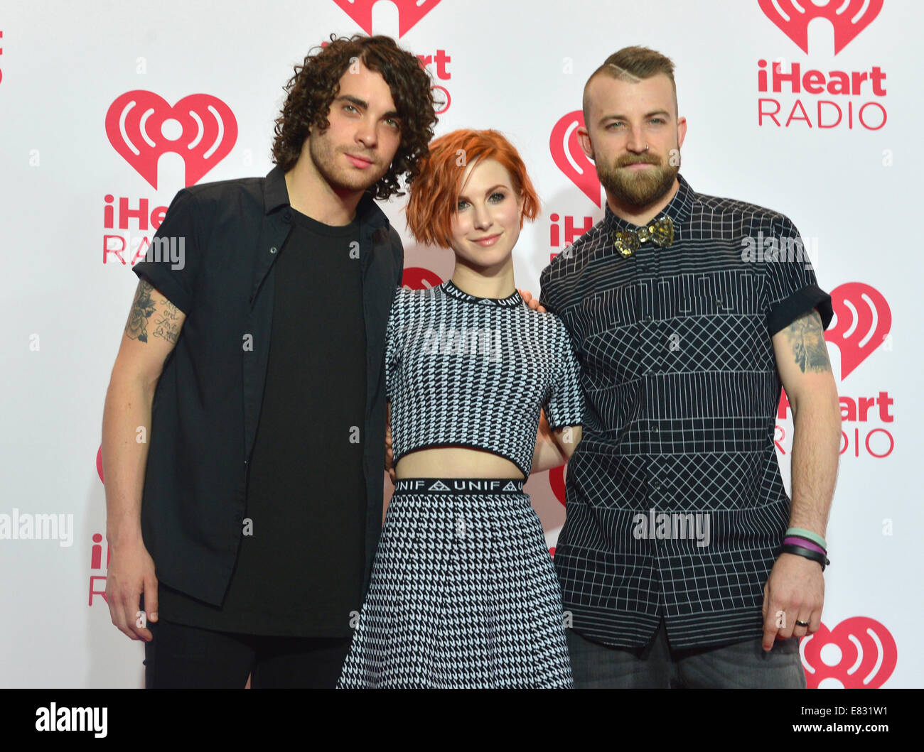 Members of the rock band Paramore attends the 2014 iHeartRadio Music ...