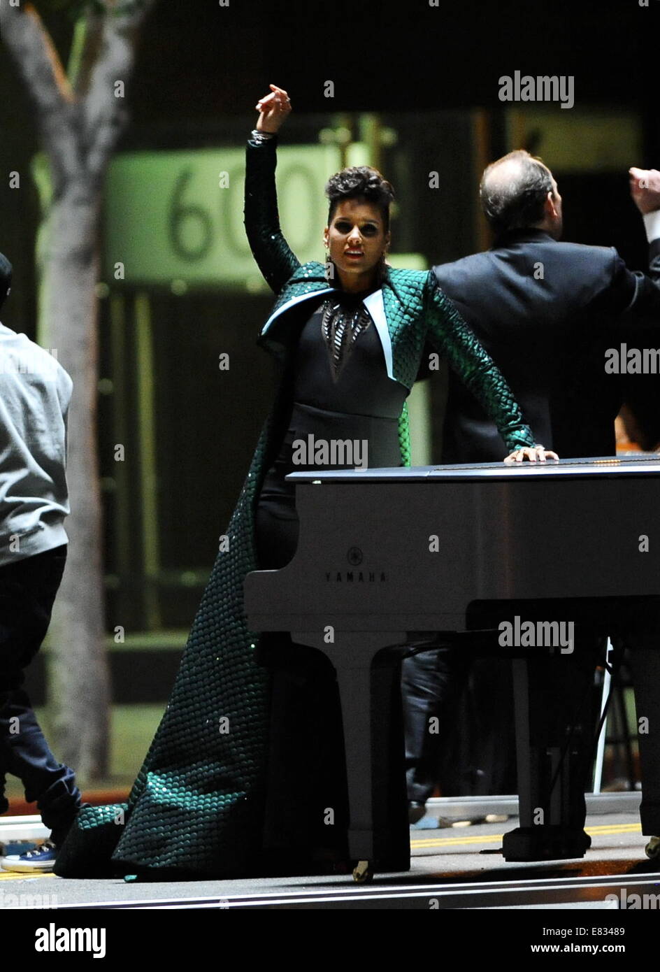 Alicia Keys filming her latest music video "It's On Again" for the lead