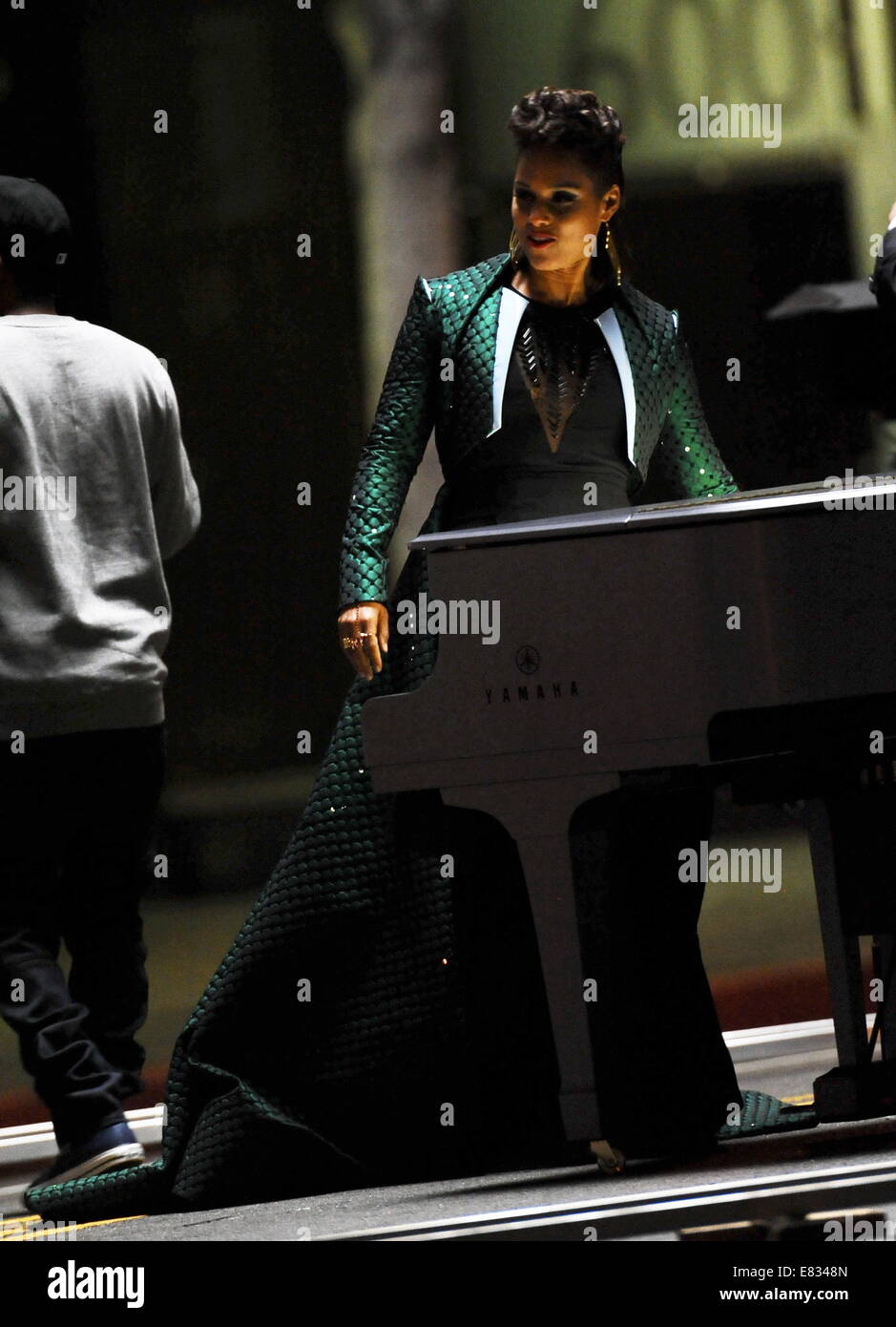 Alicia Keys filming her latest music video "It's On Again" for the lead