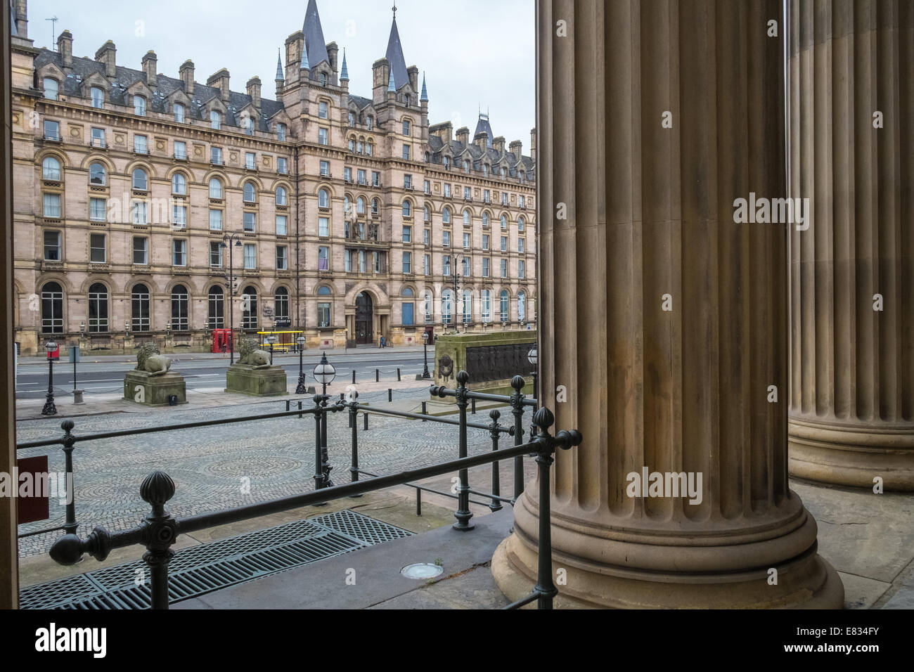 North Western Hall accommodation building viewed from St Georges Hall, Lime Street, Liverpool, Merseyside UK Stock Photo