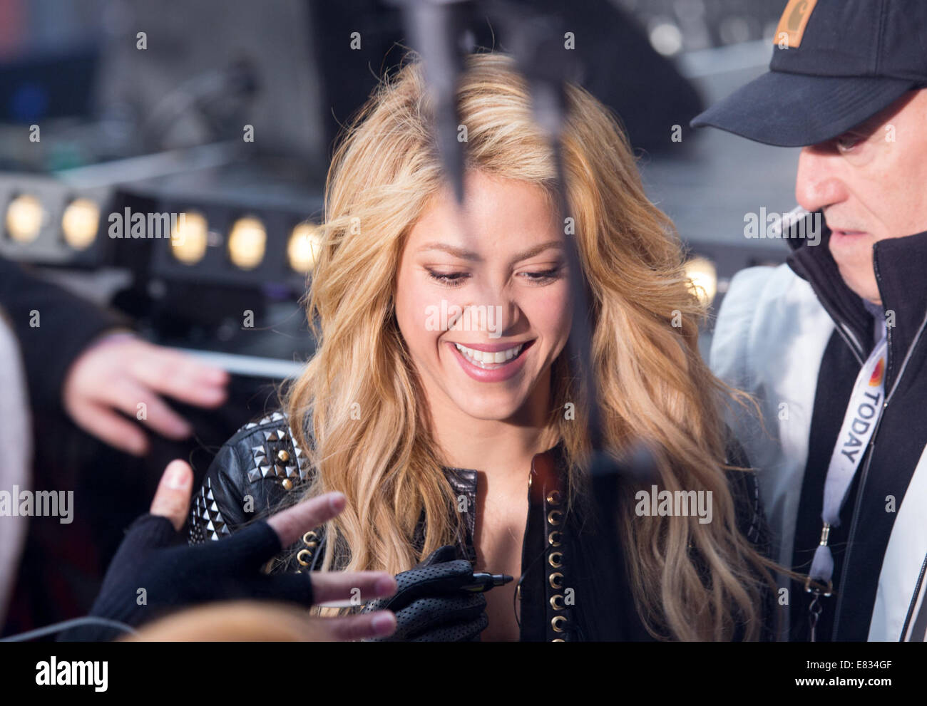 Shakira performing live on the 'Today' show as part of NBC's Toyota