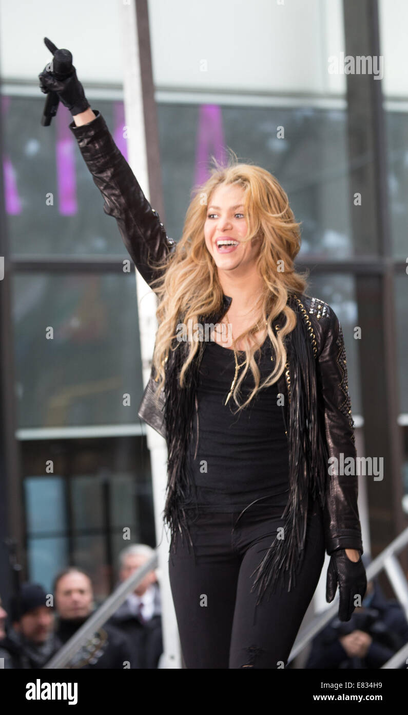 Shakira performing live on the 'Today' show as part of NBC's Toyota