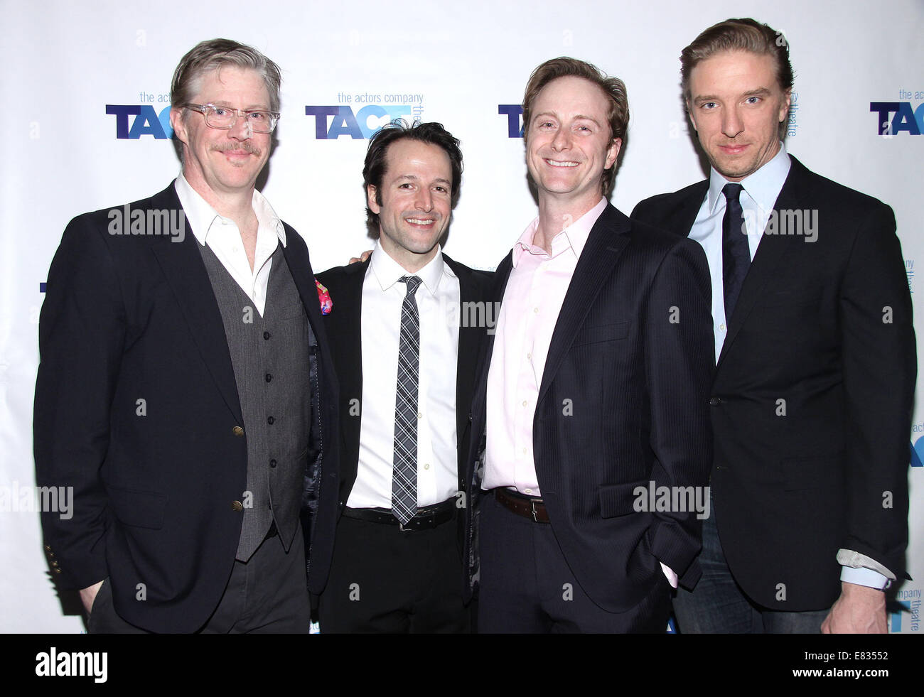 Opening night party for 'Beyond Therapy' at the Beckett Theatre - Arrivals.  Featuring: Karl Kenzler,Mark Alhadeff,Jeffrey C. Hawkins,Michael Schantz Where: New York, New York, United States When: 25 Mar 2014 Stock Photo