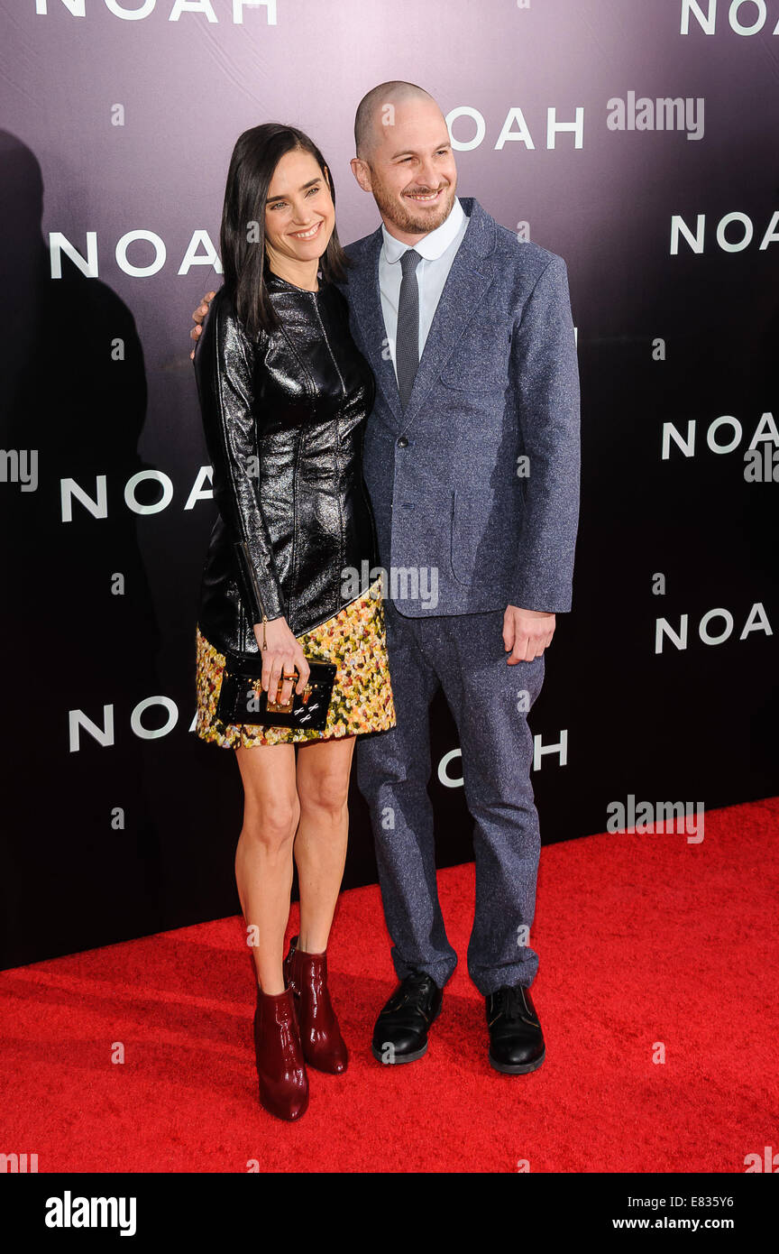 New York Premiere Of 'Noah' at The Ziegfeld Theater - Arrivals  Featuring: Jennifer Connelly,Darren Aronofsky Where: New York, New York, United States When: 26 Mar 2014 Stock Photo