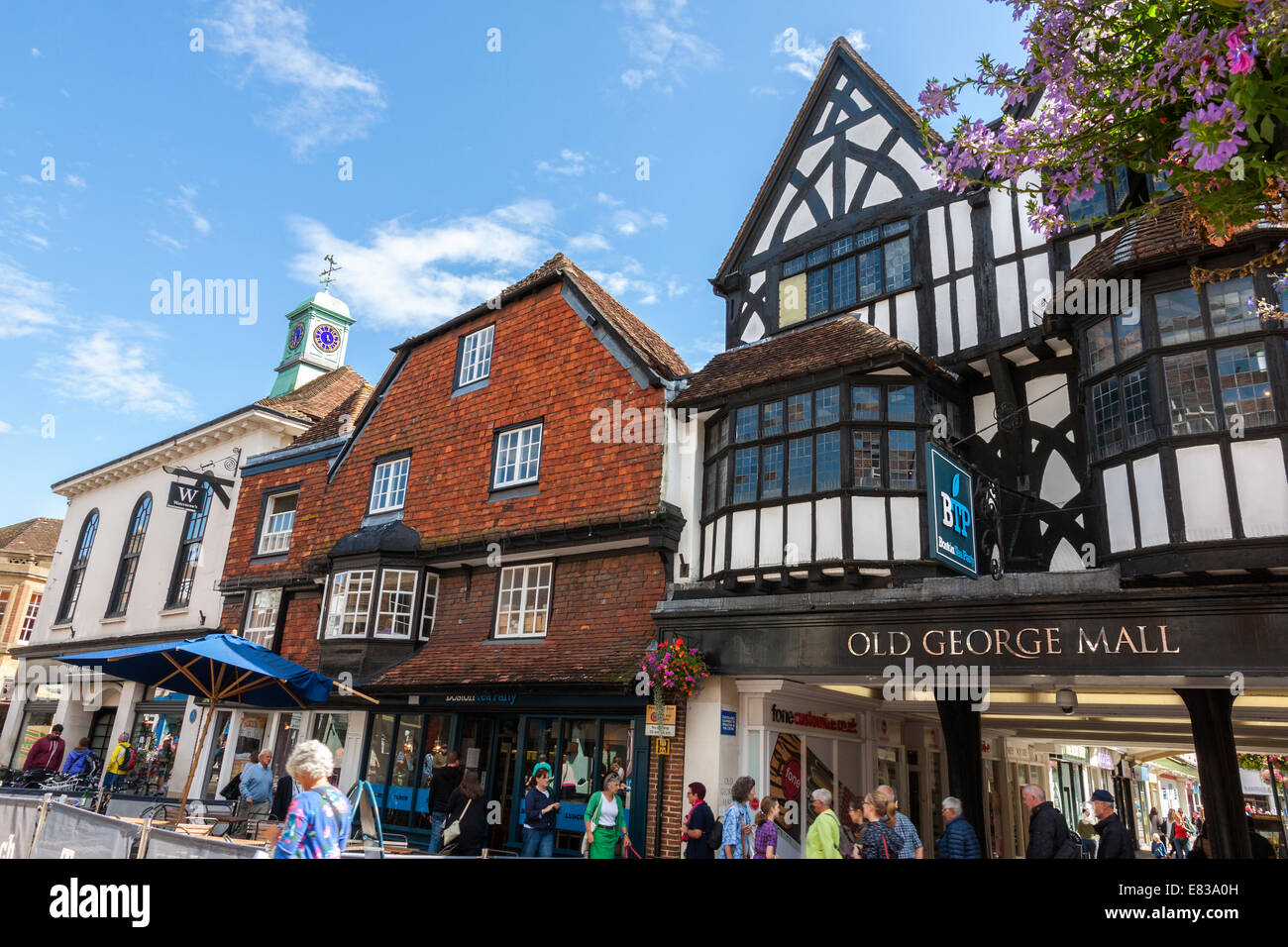 Old buildings in the center of Salisbury Stock Photo