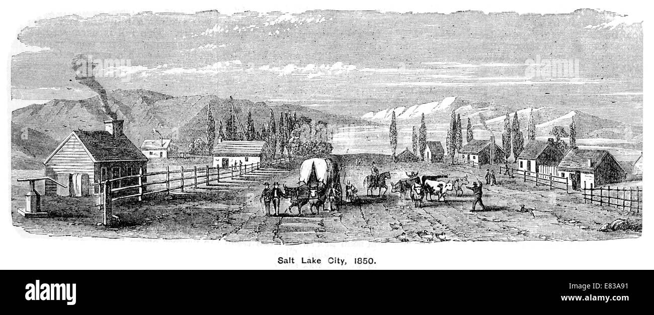 Salt Lake City Utah America circa1885 Stock Photo