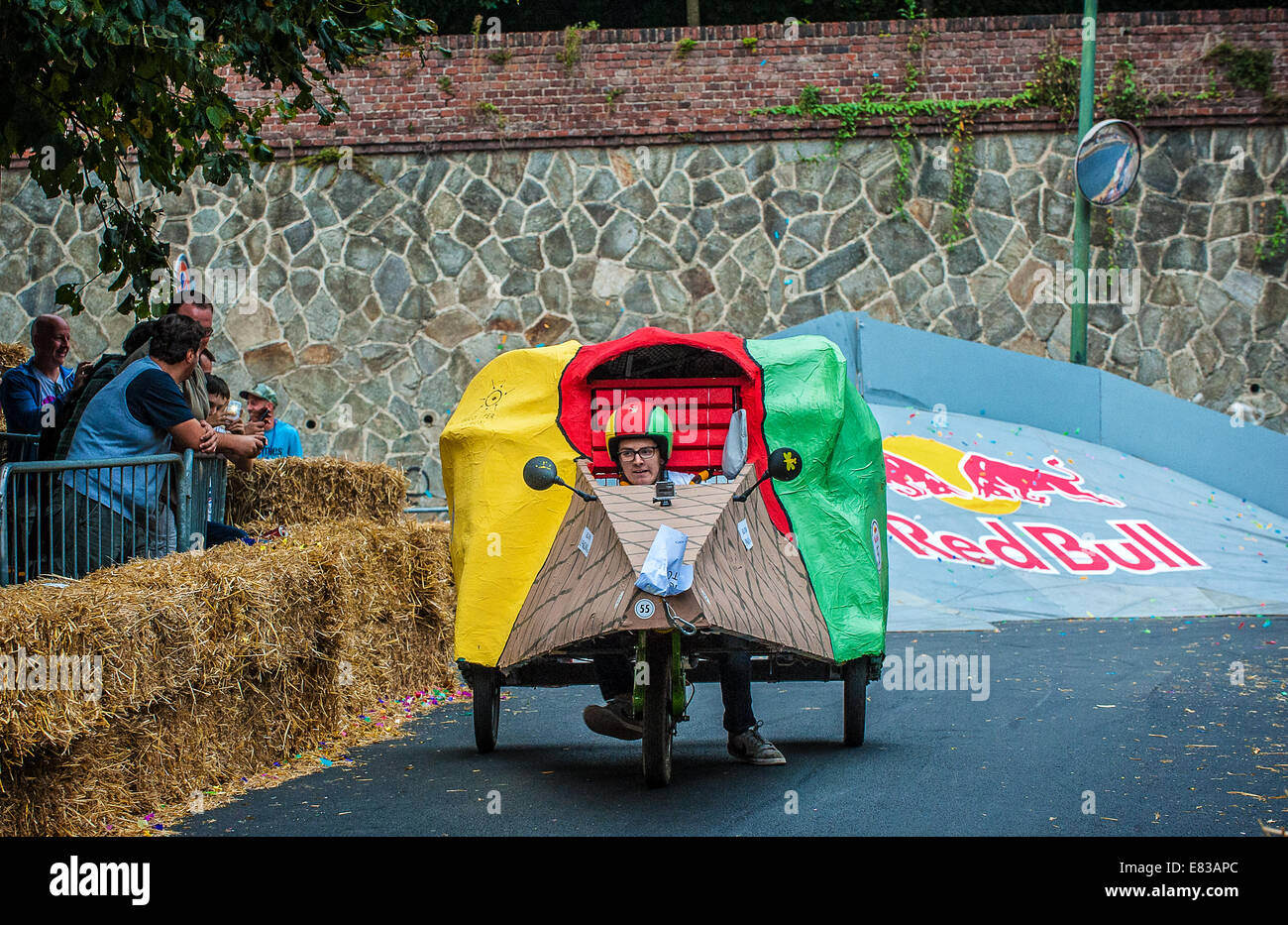 Italy Piedmont Turin. 28th Sep, 2014. Red Bull soapbox 2014  is a race between drivers and constructors of vehicles without motor “Banana Fragola e Pistacchio ' Credit:  Realy Easy Star/Alamy Live News Stock Photo