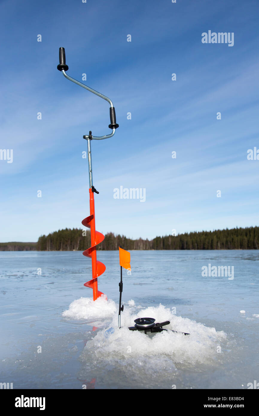 frozen fishing rod