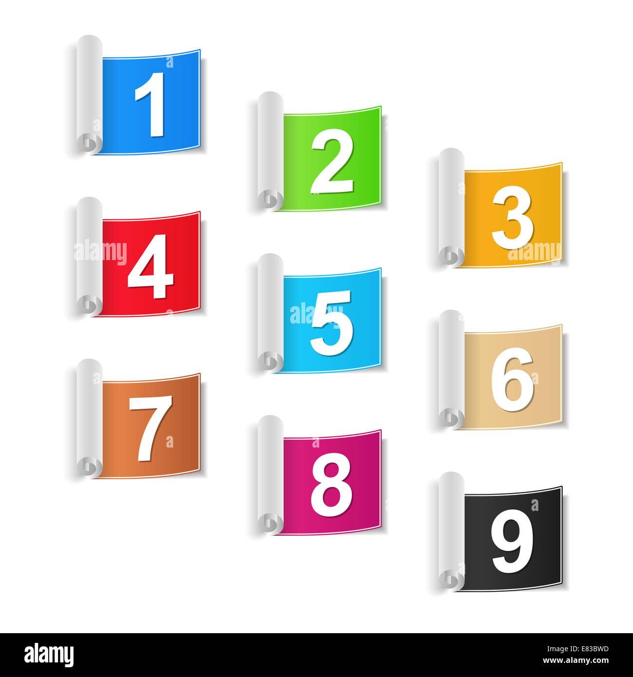 Set of numbers Stock Photo Alamy