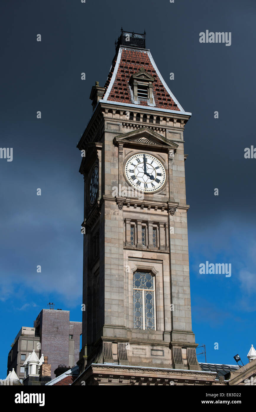 Clock Tower of the Birmingham Museum and Art Gallery, Chamberlain Square, Birmingham, England, Uk Stock Photo